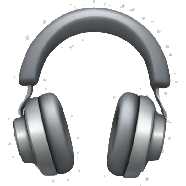 grey headphone with sparkles emoji