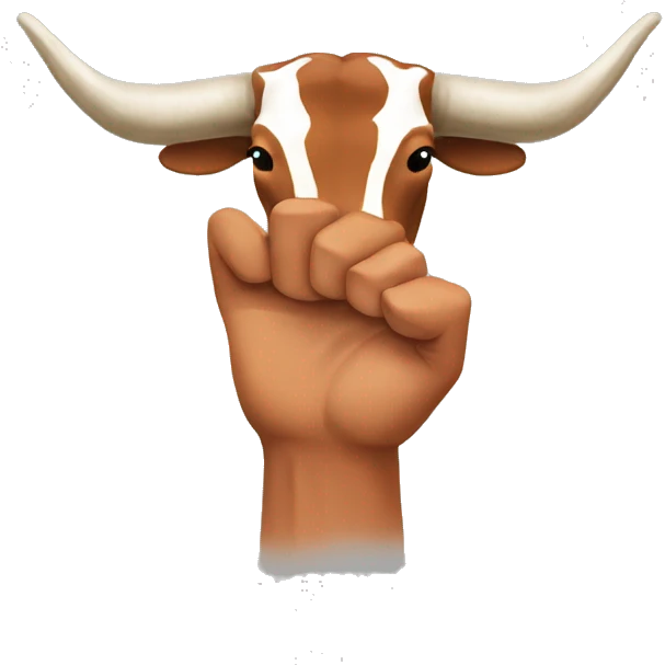 Longhorn hand symbol emoji
