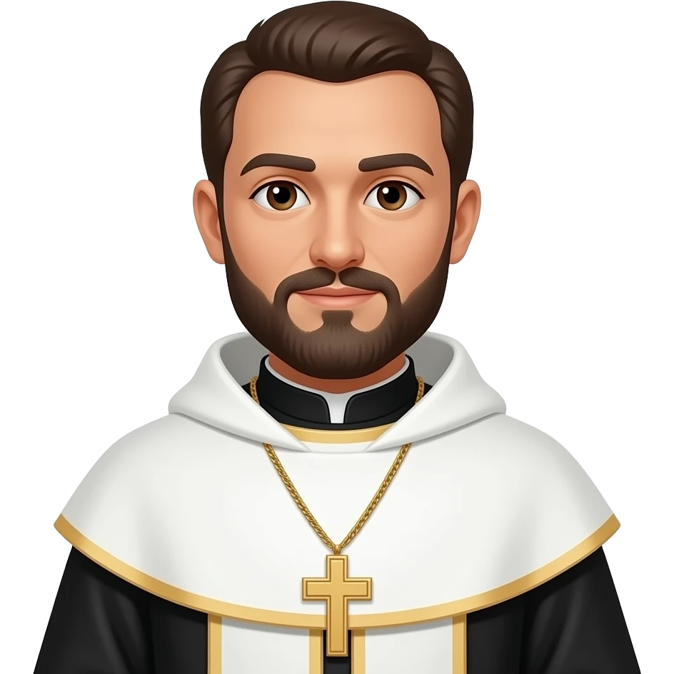 Coptic priest orthodox  Brown eyes emoji