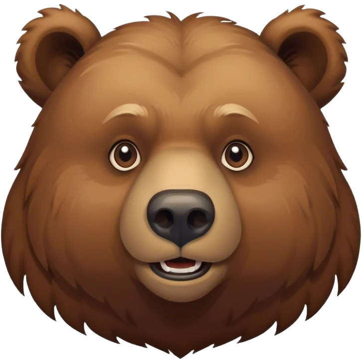 Realistic grizzly bear portrait  emoji