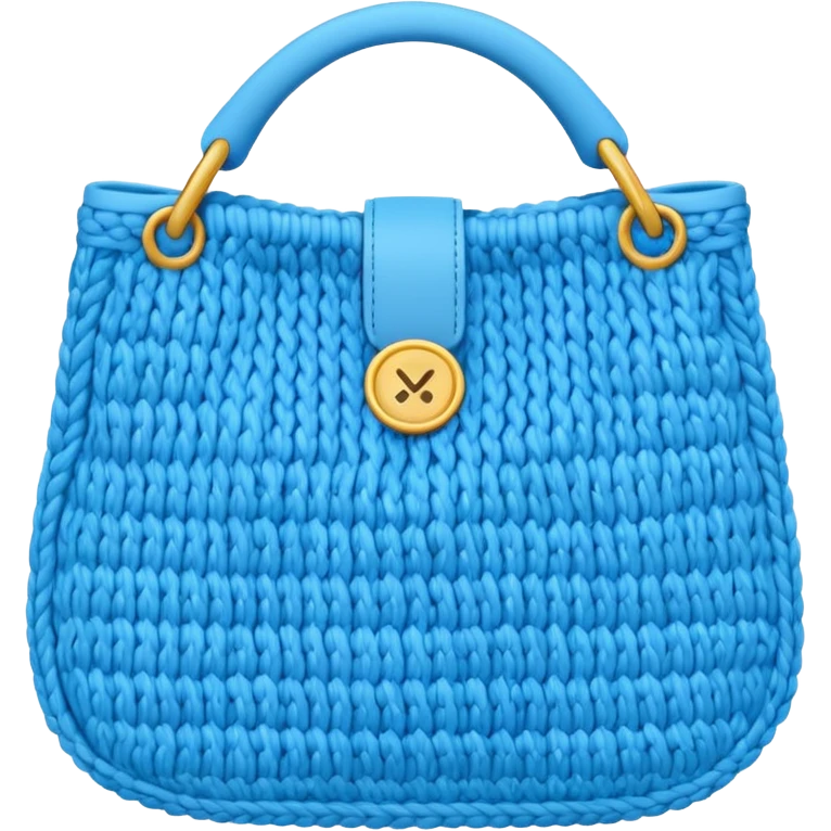light blue Knitted Bag emoji