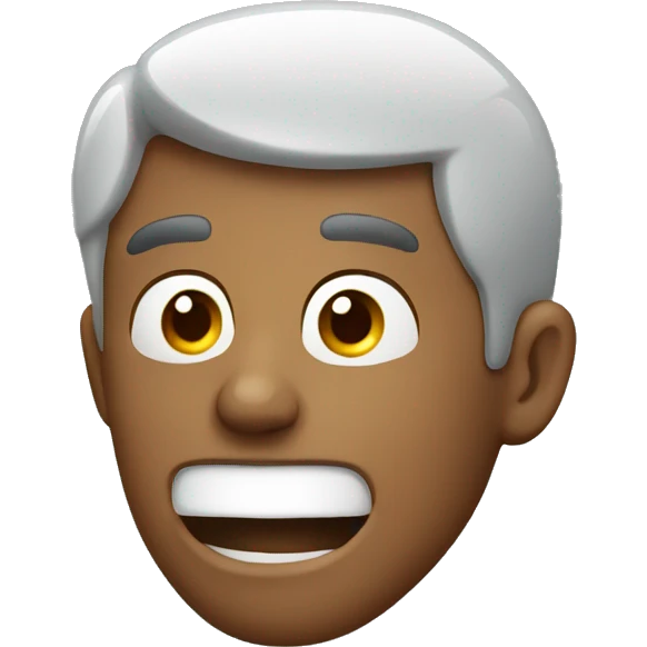 man with open mouth, side view emoji