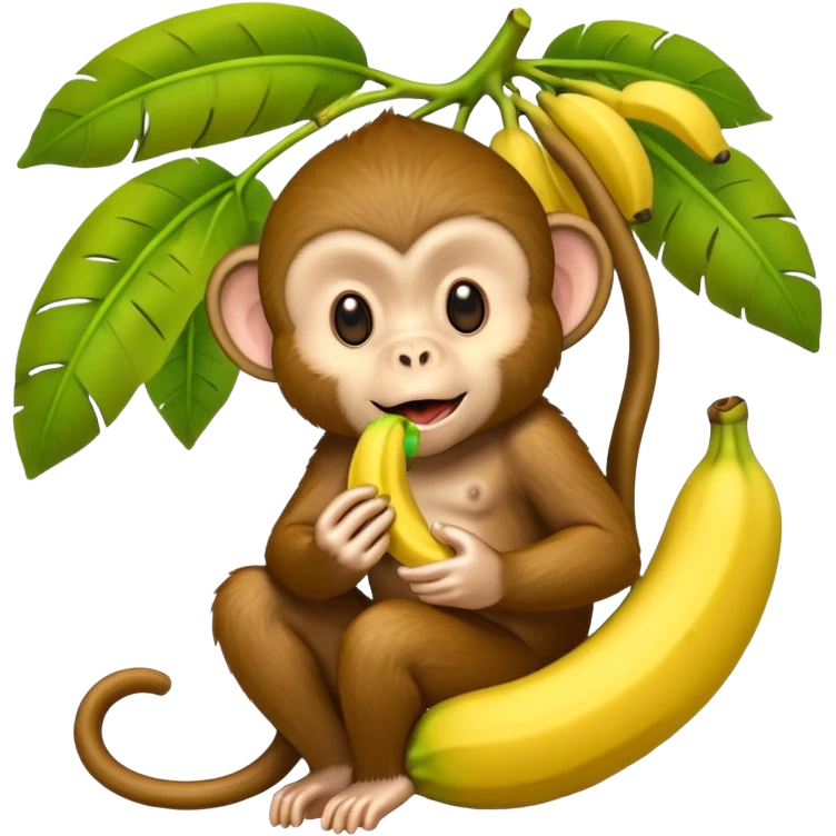 Banana Monkey Green Pink Yellow emoji