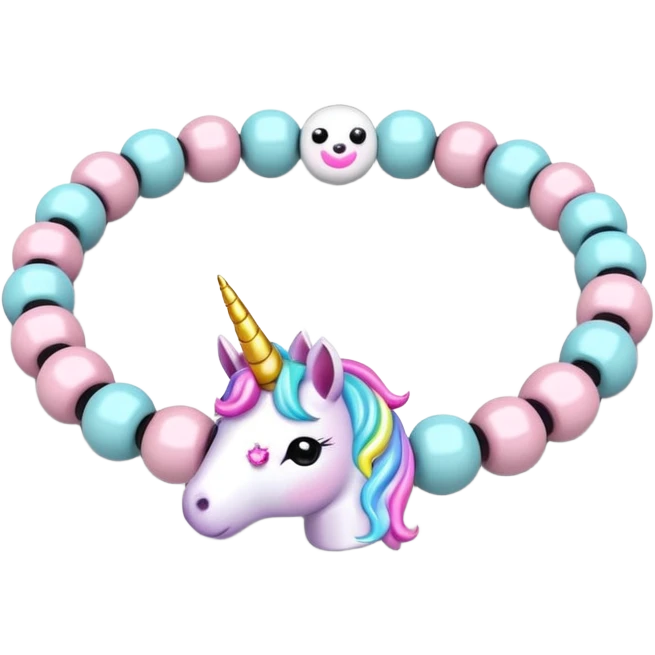 Kawaii decora unicorn bracelet emoji