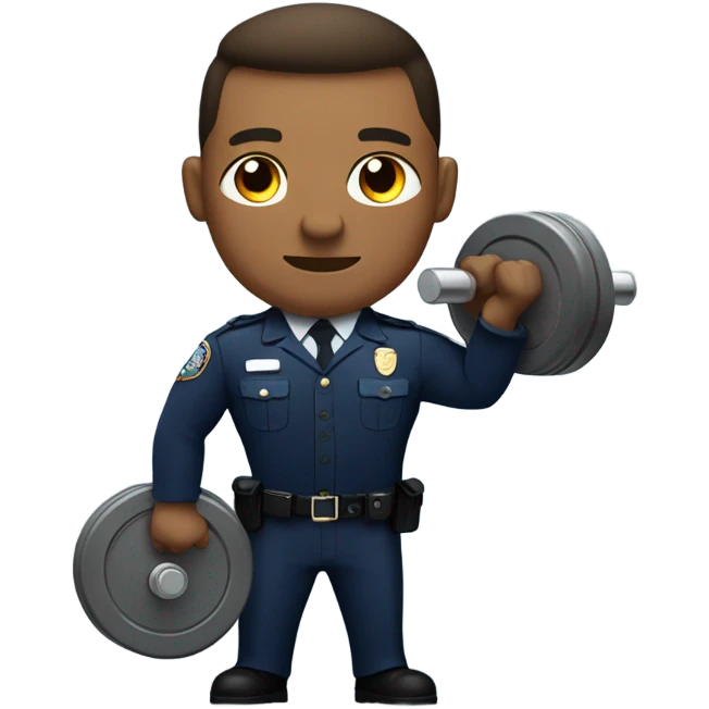 Cop weightlifter emoji
