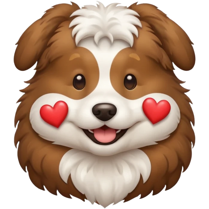 dog with hearts emoji