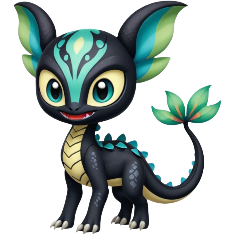 Colorful Realistic Exotic Meloetta-Venom-Stitch-Toothless-Fakémon-creature-hybrid emoji