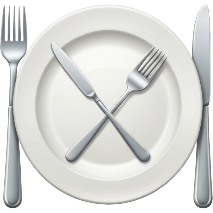 fork, plate and knife icon emoji