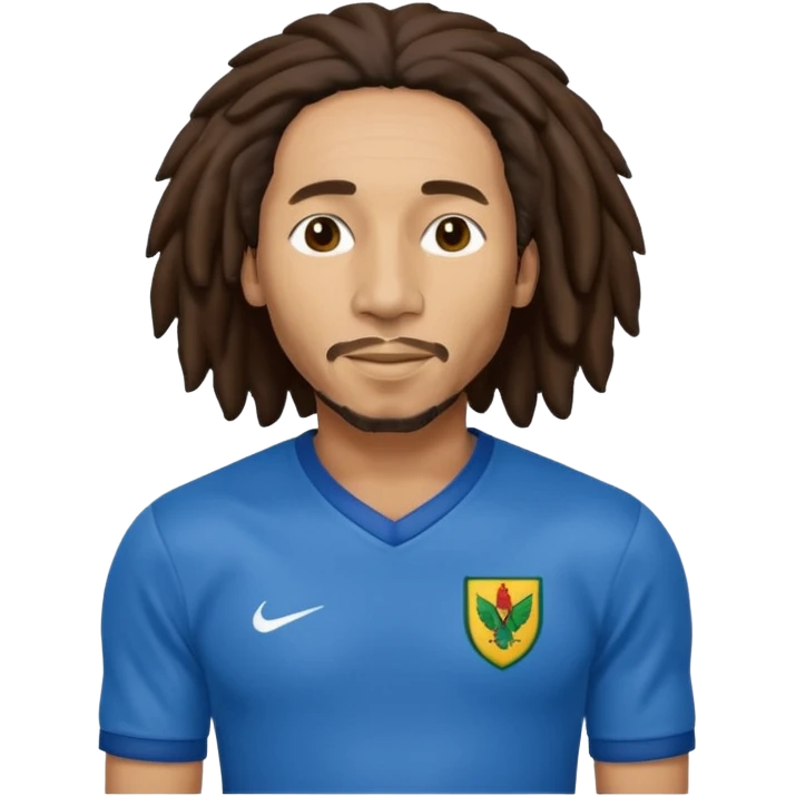 bob marley with blue jersey emoji