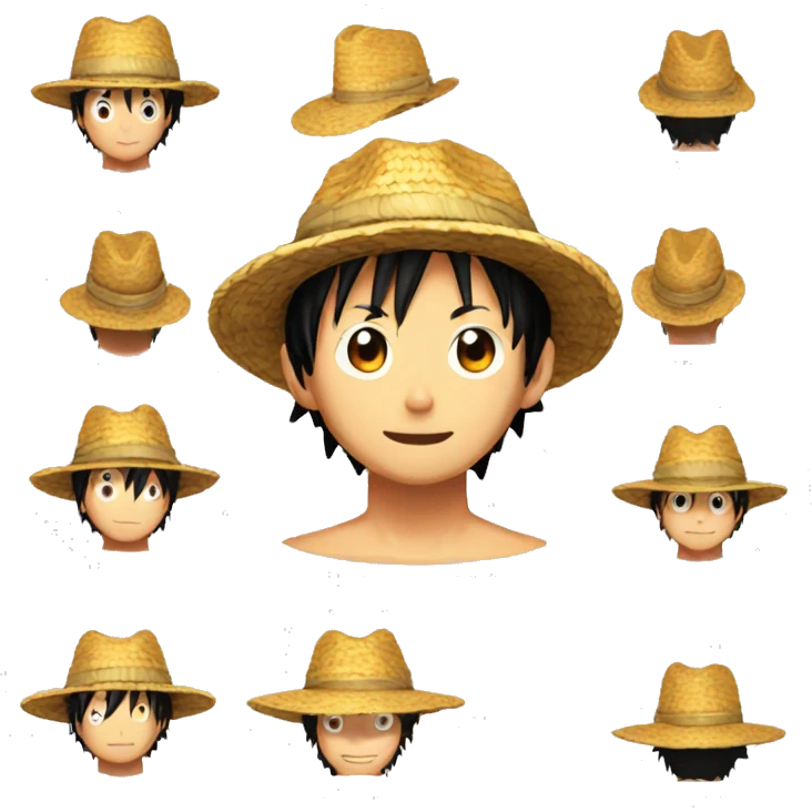 chapeau de paille luffy emoji