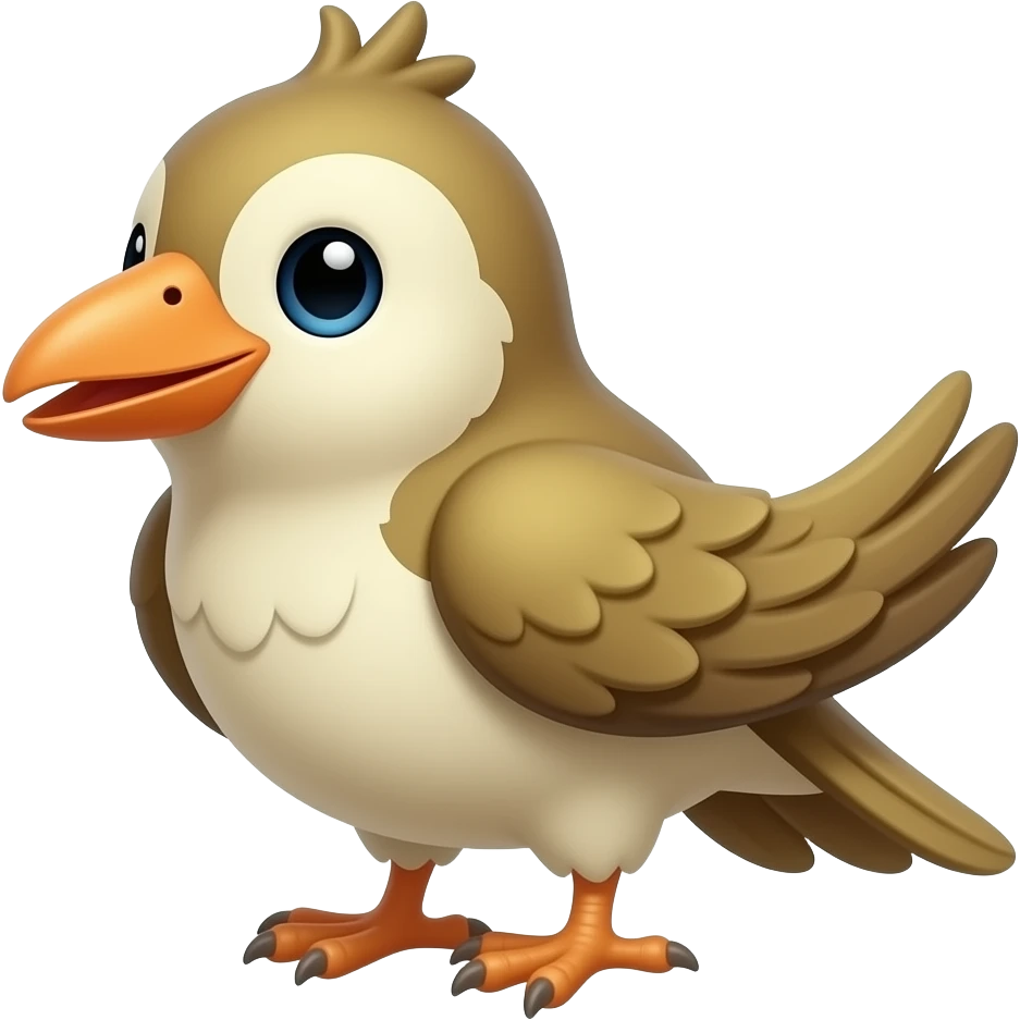 Cartoon kite bird emoji