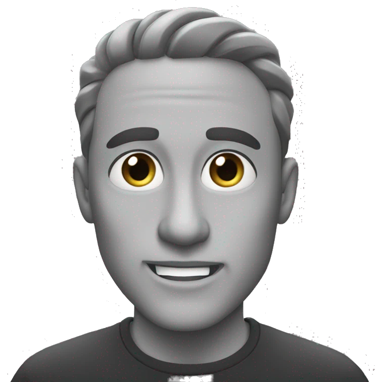 A emoji showing jawline with finger on his jawline  emoji