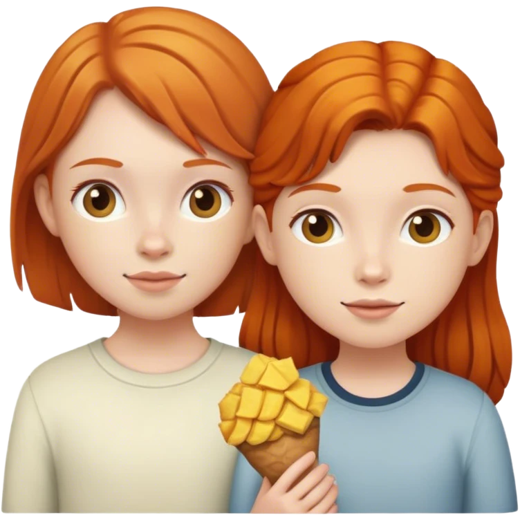 ginger girl with you friend  emoji