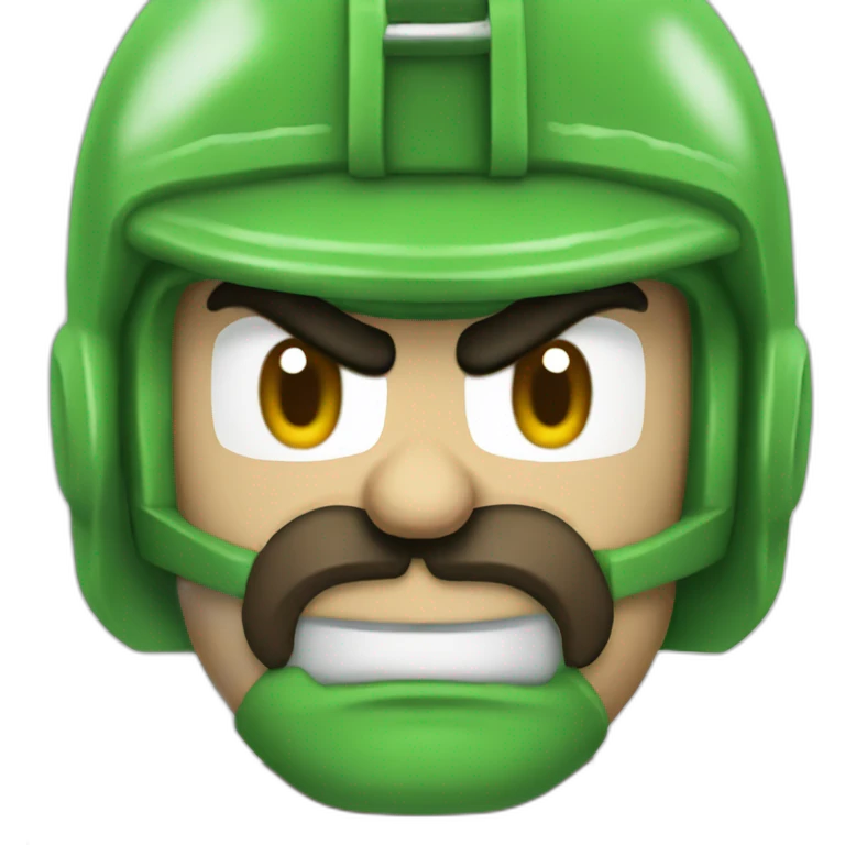 Luigi angry doomguy emoji