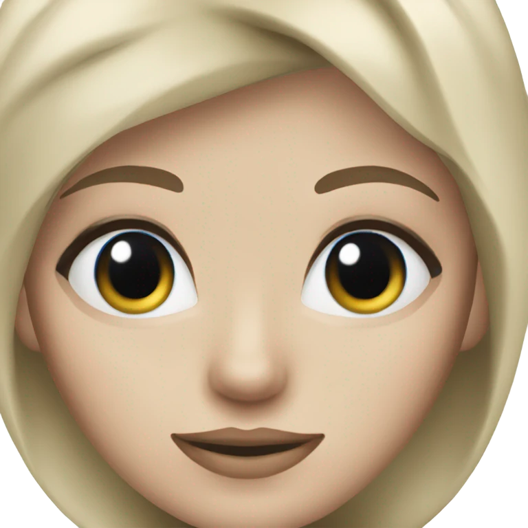 Pretty blonde woman blue eyes grey cat emoji