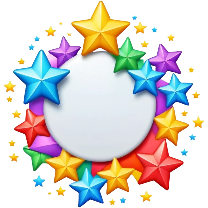colorful banner with stars emoji