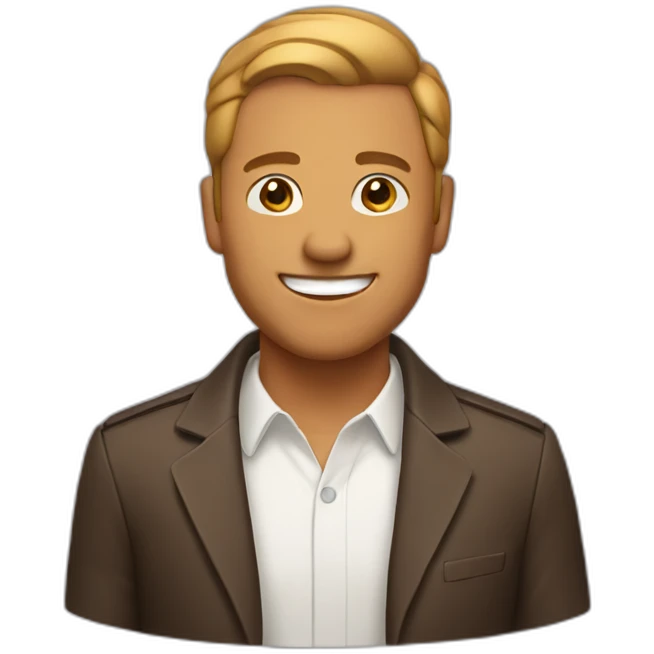 tan man with slicked hair, light beard smile emoji