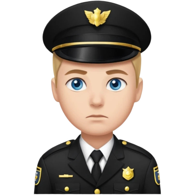 Sergeant ,blue eyes black uniform emoji