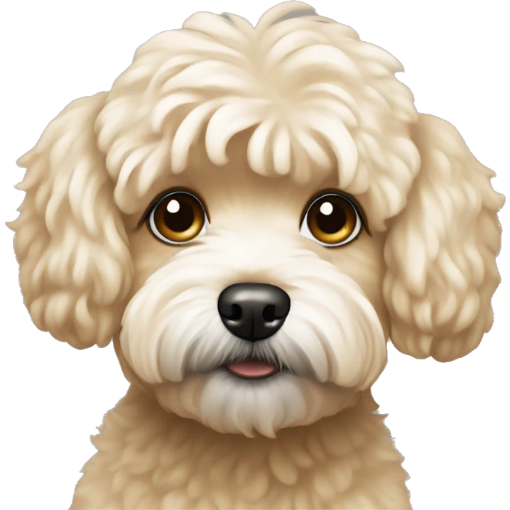 blonde maltipoo dog emoji