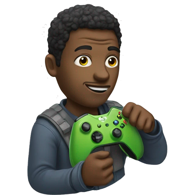 a guy with an xbox controller emoji