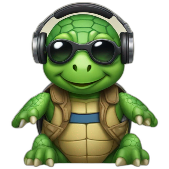Dj turtle  emoji