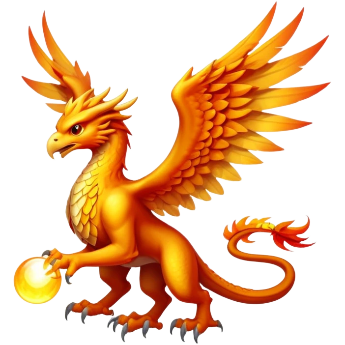 legendary gryphon phenix dragon combination with a legendary beam emoji