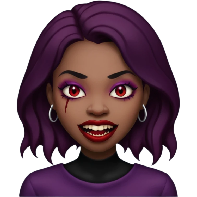 black vampire woman emoji