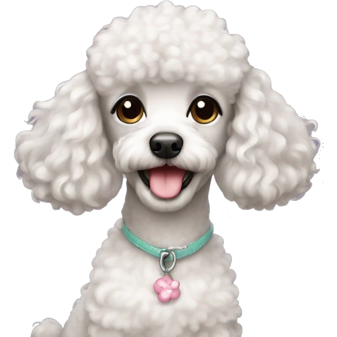 Cute girl poodle emoji