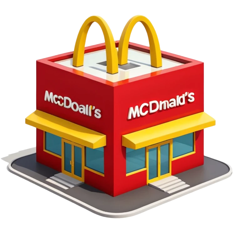 3d McDonald's building emoji