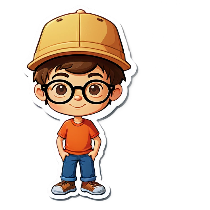 boy with hat and glasses emoji