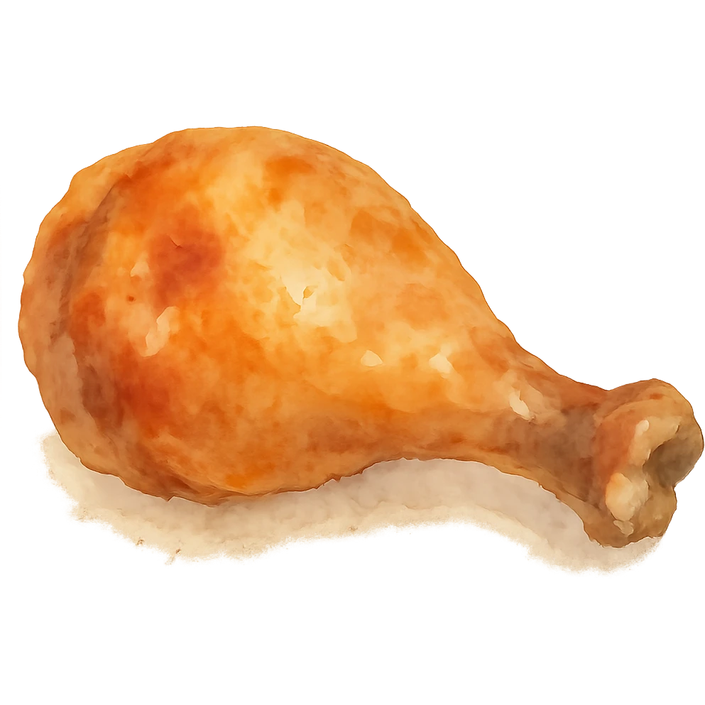 watercolor style chicken thigh emoji