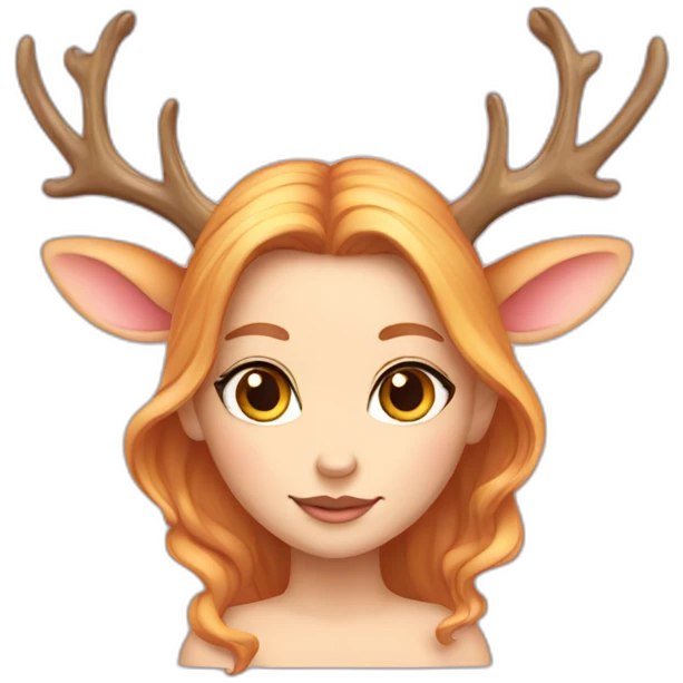 Fairy princess deer-antlers wings emoji