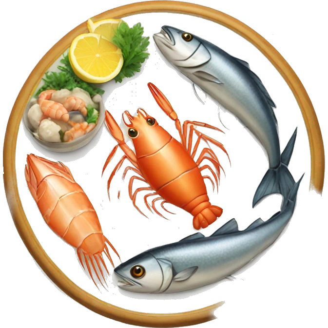 Seafood plate emoji