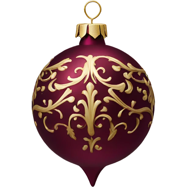 Burgundy colored ornament elegant emoji
