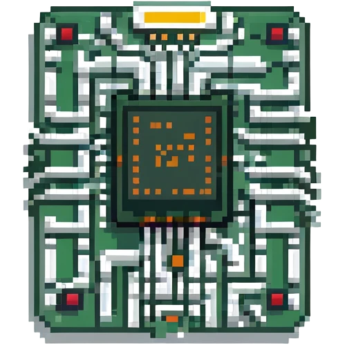 Retro microchip emoji