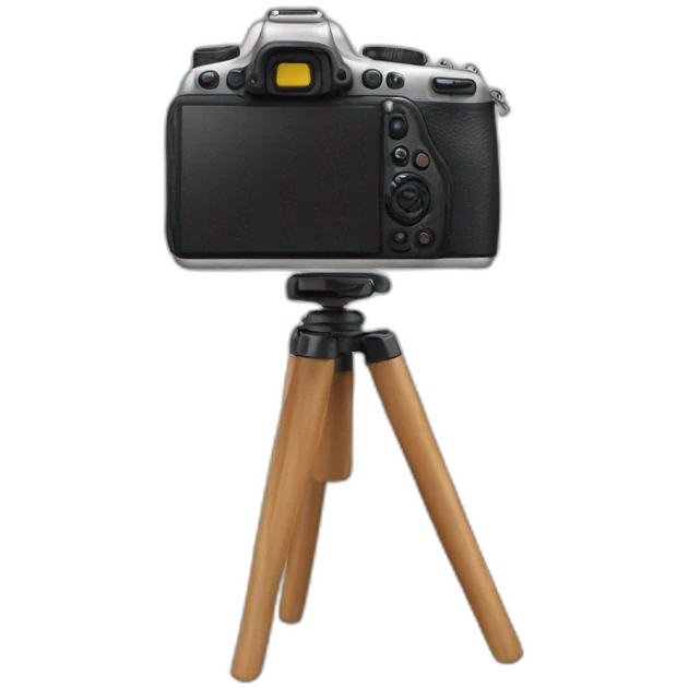 the back side of the camera is on legs emoji