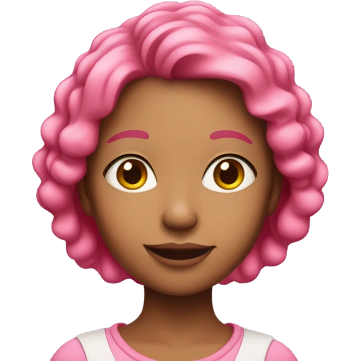 Clean pink girl emoji
