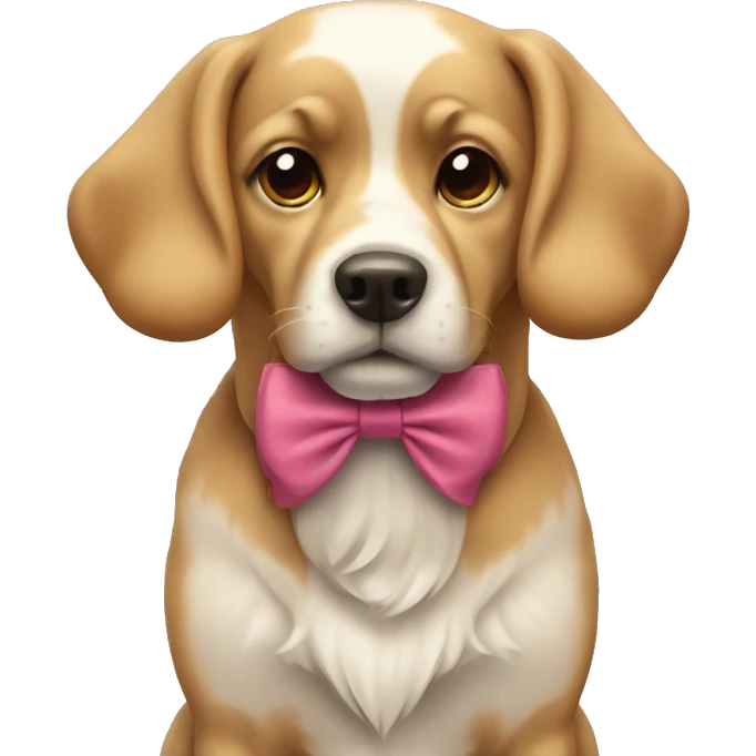 Dog with bow emoji