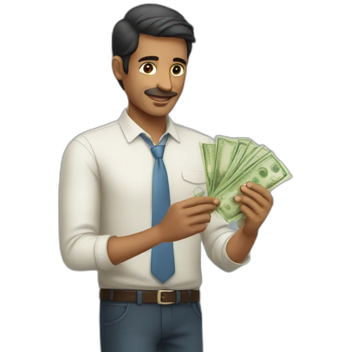 colombian man giving money  emoji
