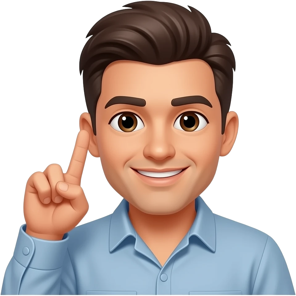 Adicione ele fazendo um "JL" com os dedos próximos a face emoji