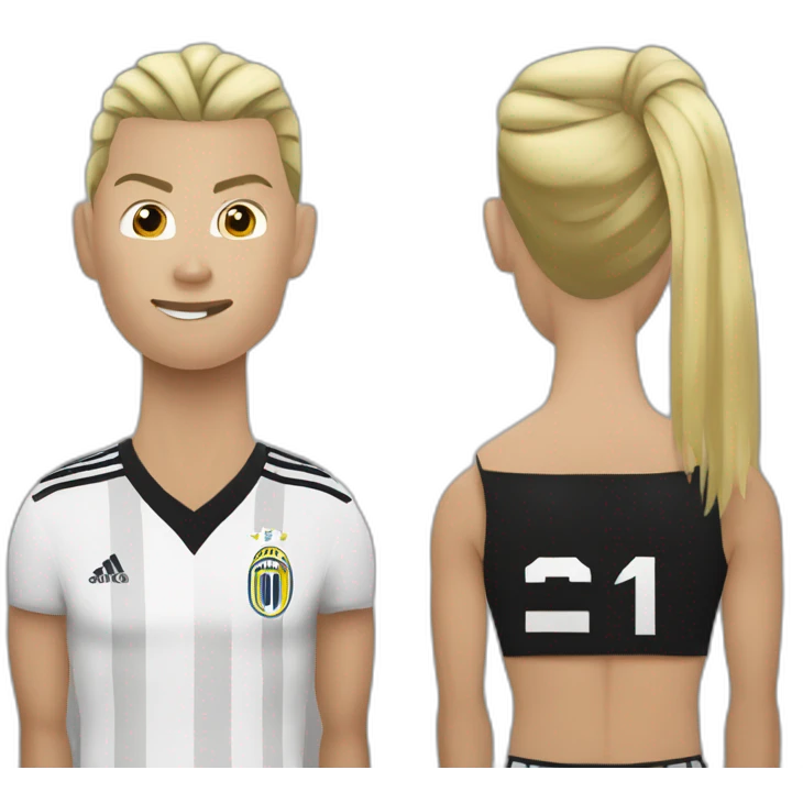 Ronaldo embrasant Haaland emoji