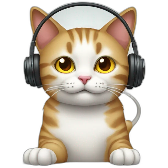 cat listening to ipod emoji