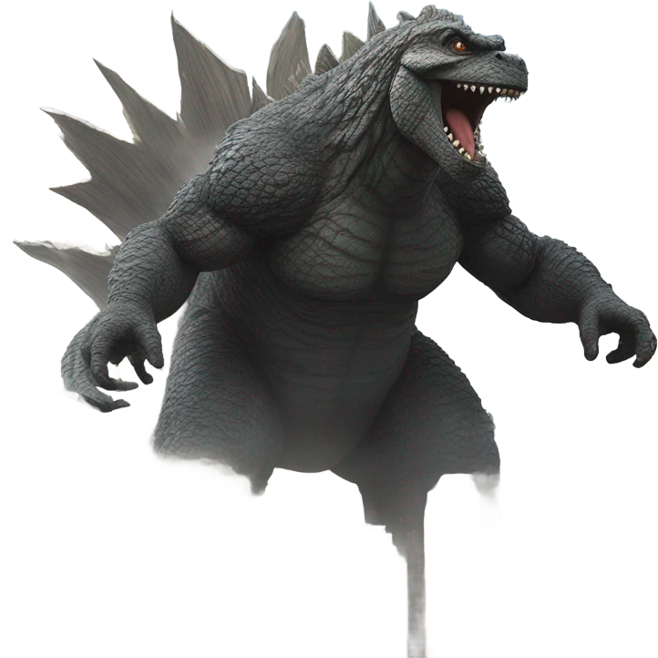 Godzilla  ￼destroying a city  emoji