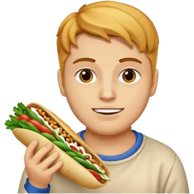 Колобок кушает шаурму emoji