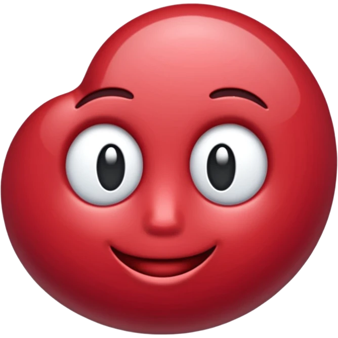 Um emoji de coração cor bordo emoji