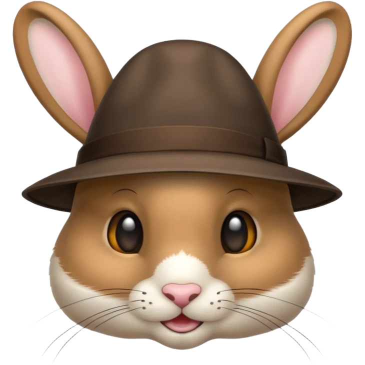 chapeau de lapin en fourrure avec des oreilles emoji
