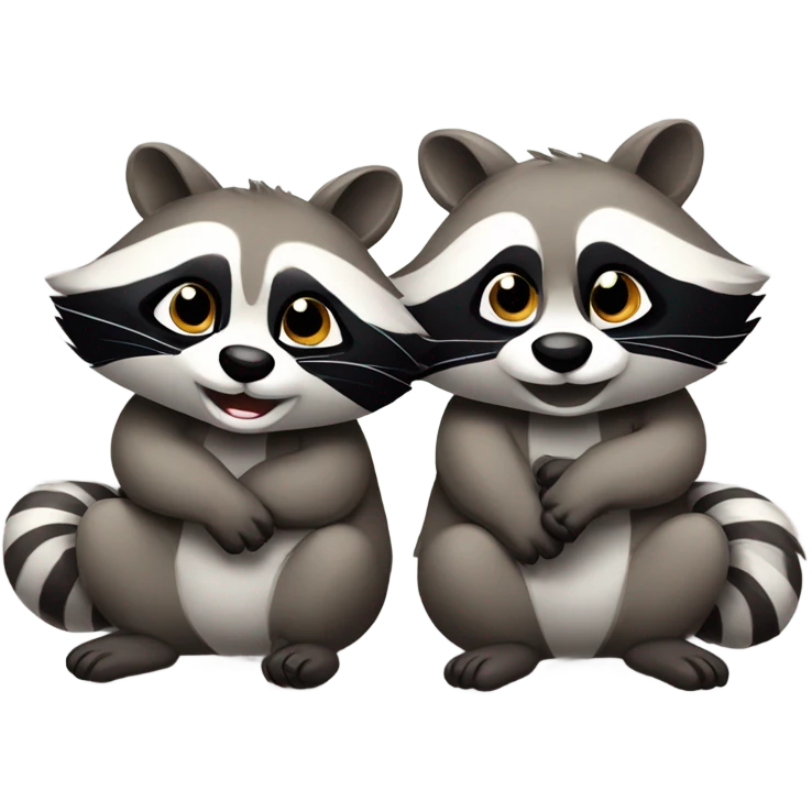 Raccoon love emoji