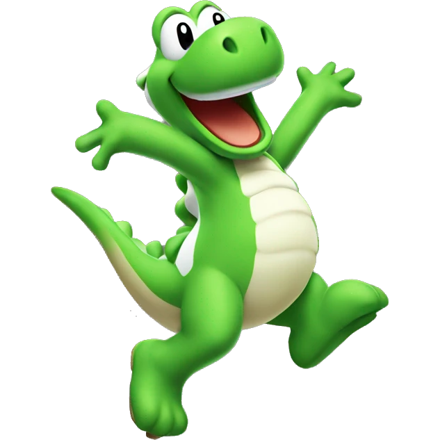 Jumping yoshi  emoji