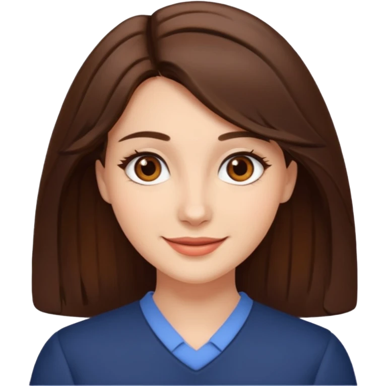 lady with brunnete hair emoji