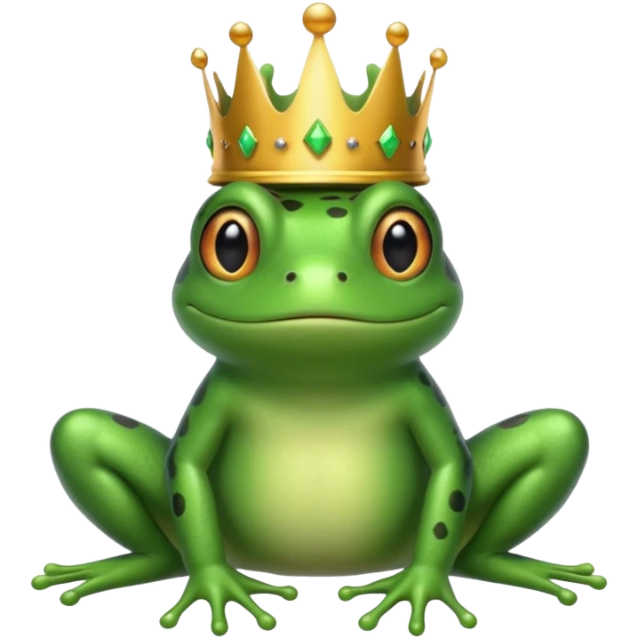 Frog with crown emoji